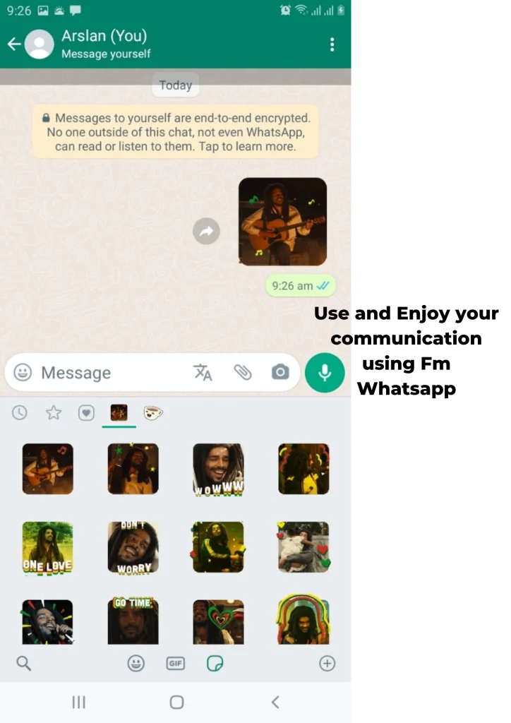 custom stickers in fm whatsapp step 4