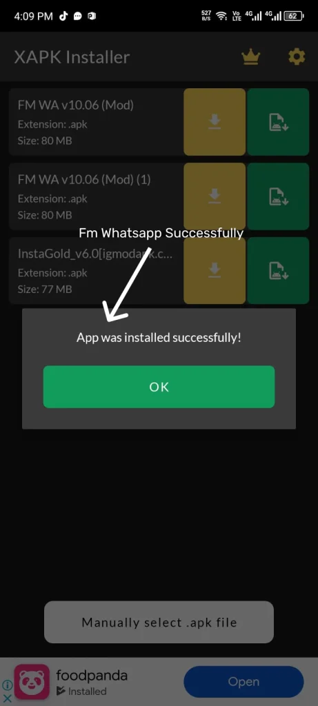 Fm Install successfully