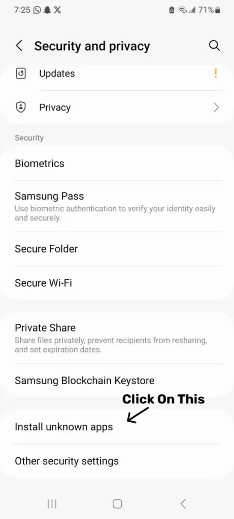 Select Security And Privacy
