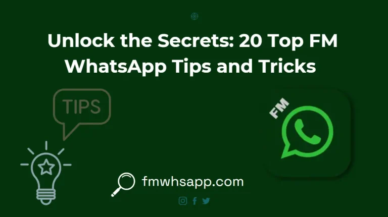 FM WhatsApp Tips and Tricks